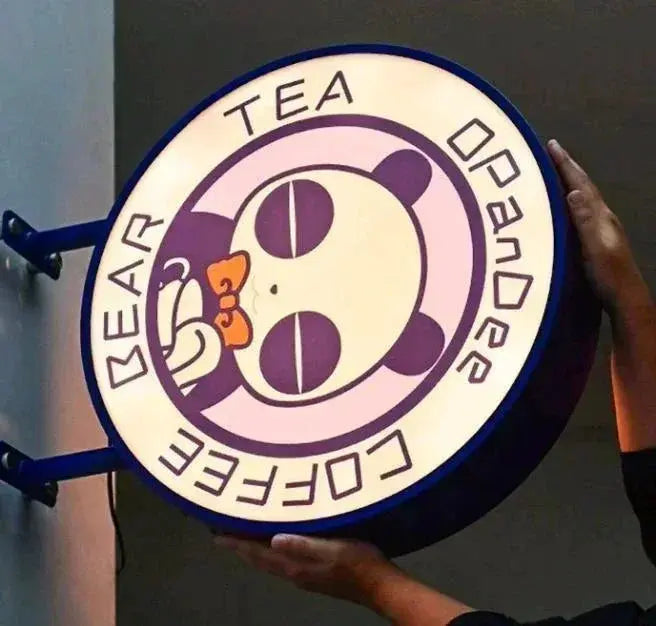 20"/24" Illuminated Round Light Box Store front Sign Waterproof Custom Made Acrylic Panel Metal Case FYLZGO Signs