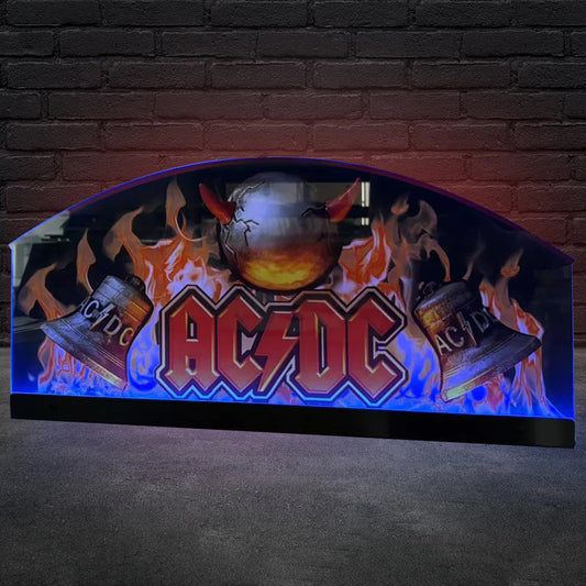 AC/DC Topper With Horns and Two Bells 3D Acrylic LED Topper, For  Pinball Mahine, Pinball Topper