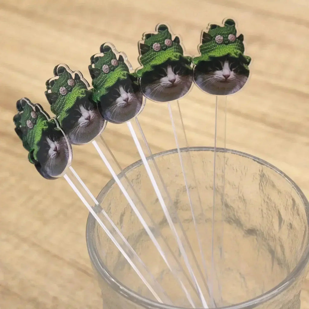 12/60/120pcs Personalized Cocktail Stirrer Customized Pet Photo Wedding Gift Table Decor Acrylic Party Drink Stirs Baptism Decor FYLZGO Signs