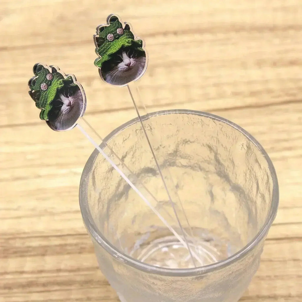 12/60/120pcs Personalized Cocktail Stirrer Customized Pet Photo Wedding Gift Table Decor Acrylic Party Drink Stirs Baptism Decor FYLZGO Signs