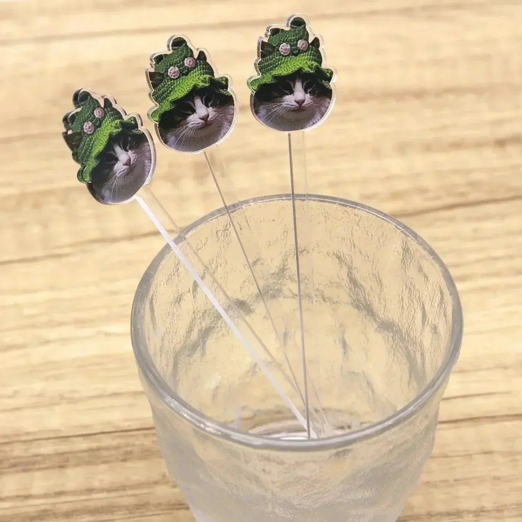 12/60/120pcs Personalized Cocktail Stirrer Customized Pet Photo Wedding Gift Table Decor Acrylic Party Drink Stirs Baptism Decor FYLZGO Signs