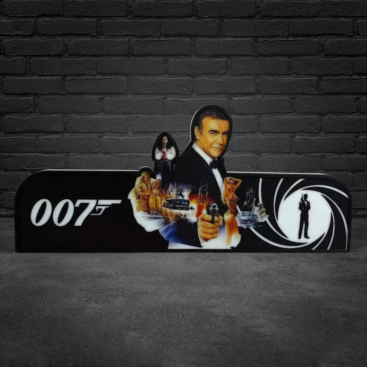 007 James Bond Pinball Topper Light Box LED Light Box, Pinball Arcade Decor, Perfect for Game Room or Pinball Machine, USB Powered Fully Dimmable FYLZGO Signs