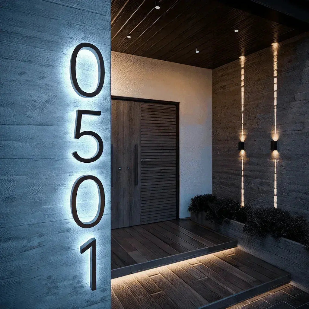 Led outdoor waterproof Backlit  LED House Address Numbers FYLZGO Custom