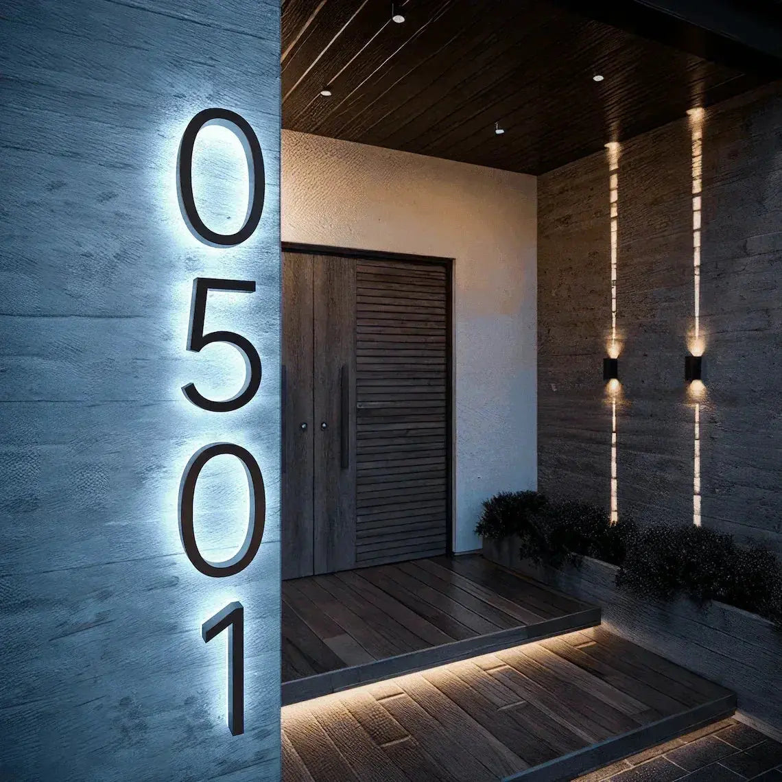 Led outdoor waterproof Backlit  LED House Address Numbers FYLZGO Custom