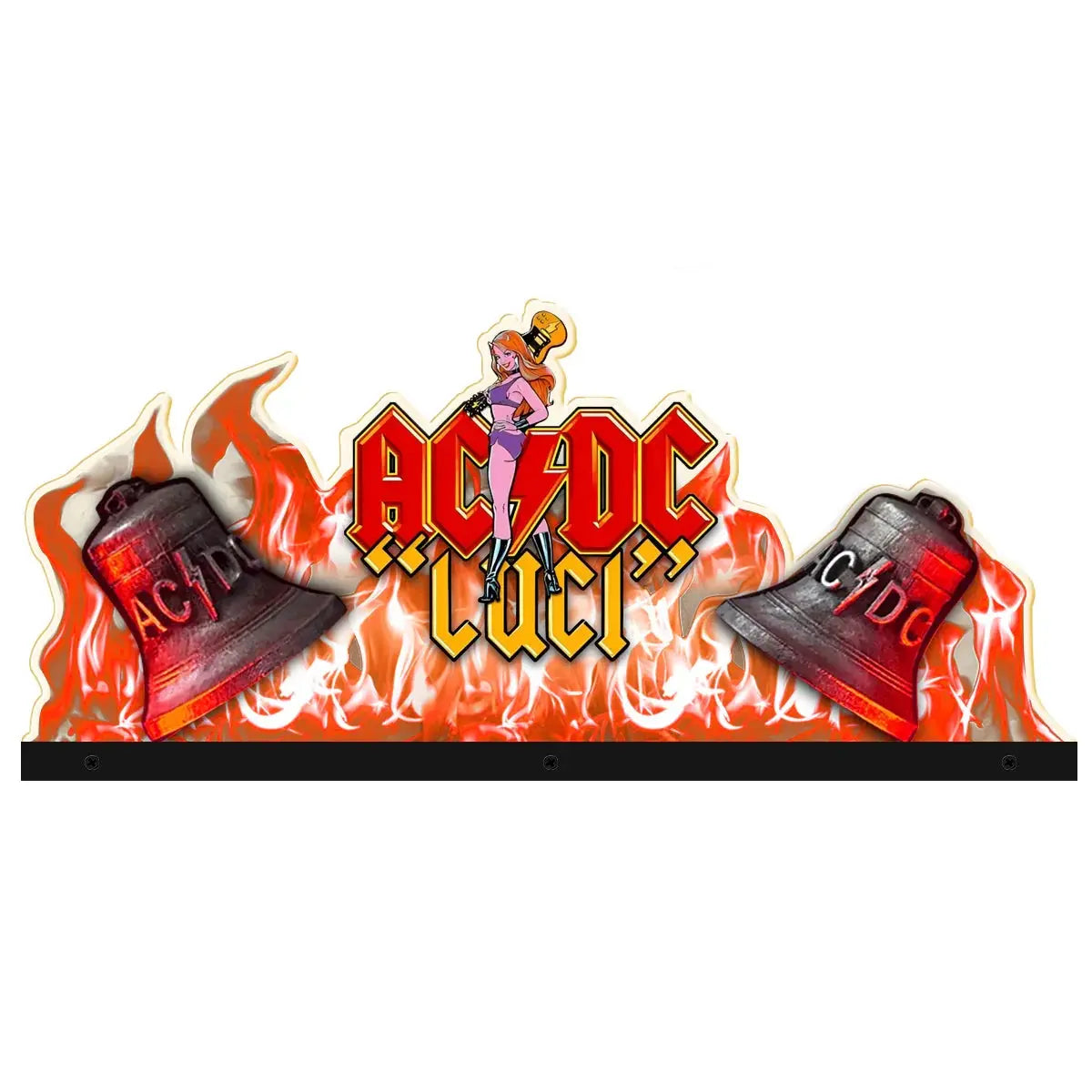 AC/DC Luci Topper 3D Acrylic LED Topper, For  Pinball Mahine,  for AC/DC pinball fans FYLZGO Signs