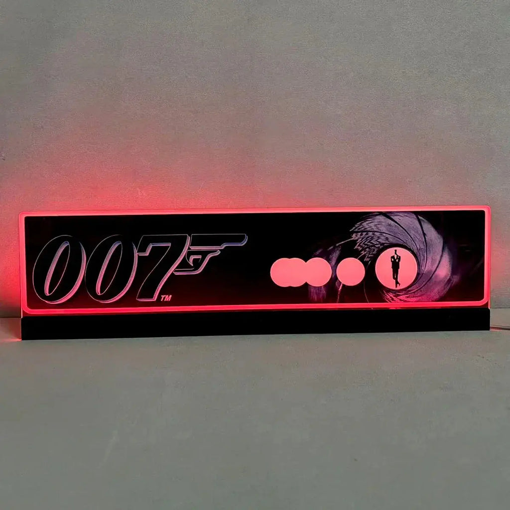 007 James Bond Pinball Acrylic LED Topper, for Pinball Machine, Pinball Topper FYLZGO Signs