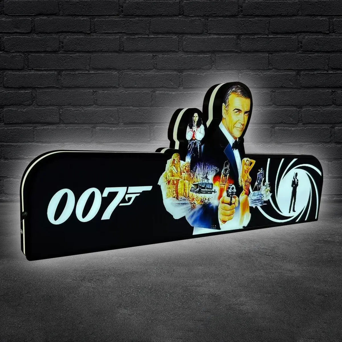 007 James Bond Pinball Topper Light Box LED Light Box, Pinball Arcade Decor, Perfect for Game Room or Pinball Machine, USB Powered Fully Dimmable FYLZGO Signs