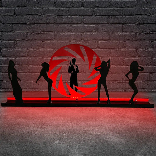 007 James Bond Pinball Pinball Silhouette Topper FYLZGO Signs