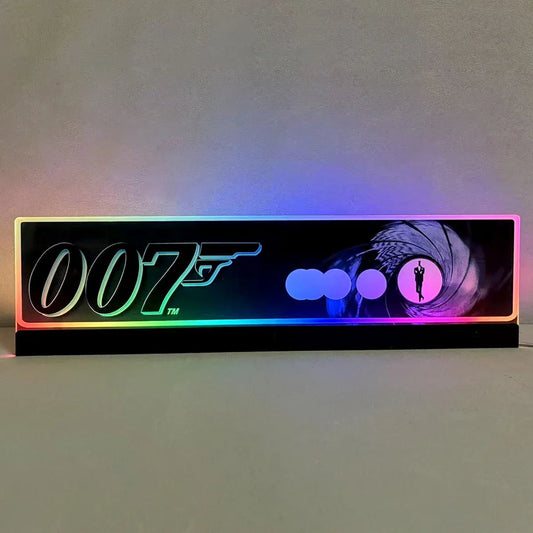 007 James Bond Pinball Acrylic LED Topper, for Pinball Machine, Pinball Topper