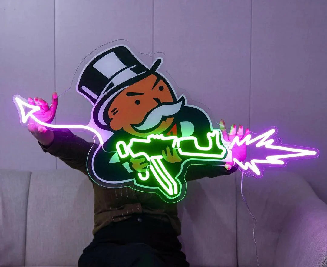 Custom Neon Sign The Uncle Devil Flex UV Printed Neon Decor - FYLZGO Signs