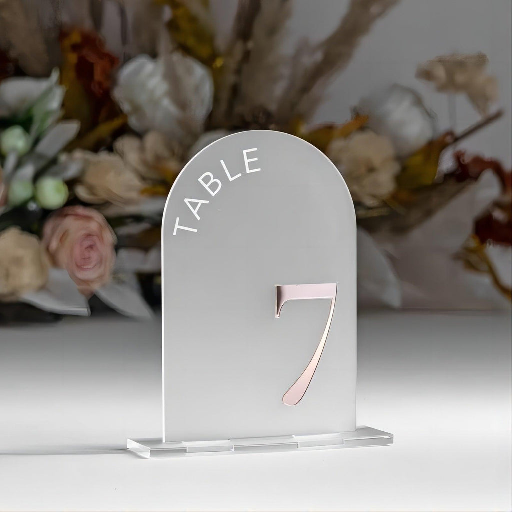 Frosted Acrylic Arch Table Numbers Frosted Acrylic Sign Wedding Table Decor FYLZGO Custom