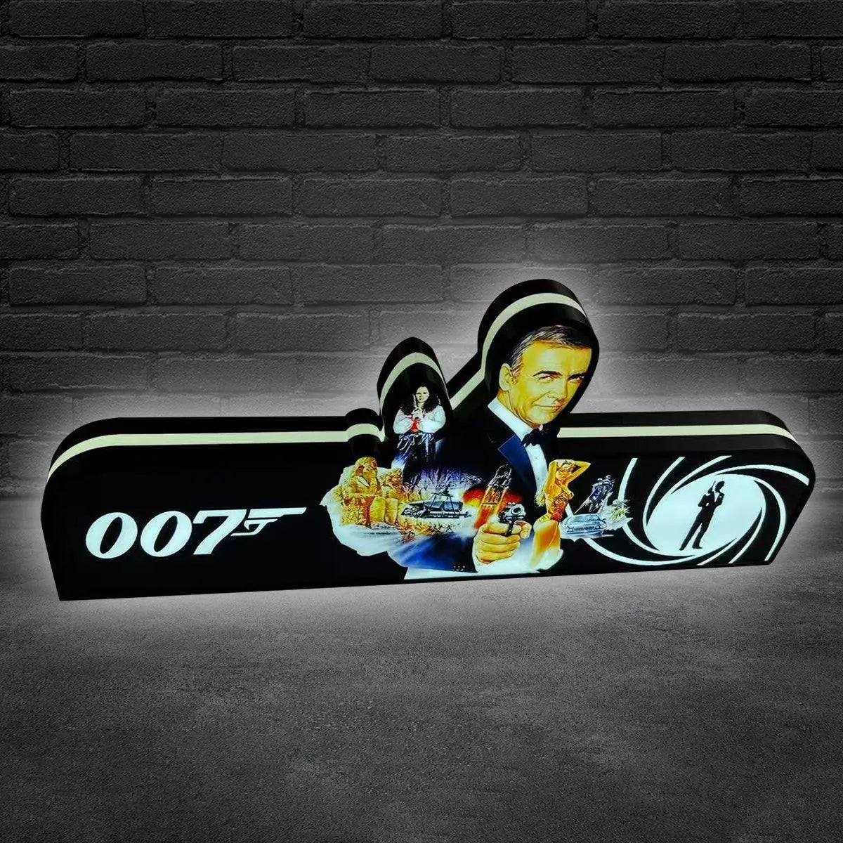 007 James Bond Pinball Topper Light Box LED Light Box, Pinball Arcade Decor, Perfect for Game Room or Pinball Machine, USB Powered Fully Dimmable FYLZGO Signs