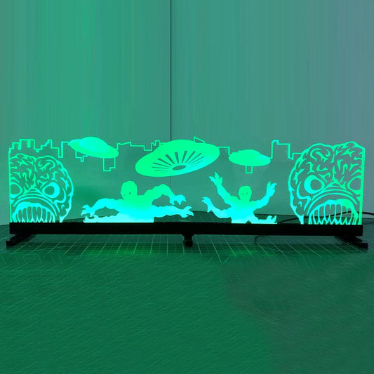 Attack From Mars Acrylic RGB LED Topper, for Pinball Machine, Pinball Topper