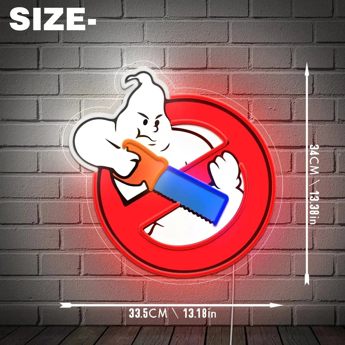 1 piece of luminous neon wall art - saw man design with Suicide Squad logo, UV printing, home bar decoration, bedroom art, ideal for comic book fans and birthday gifts, wall decoration neon FYLZGO Signs