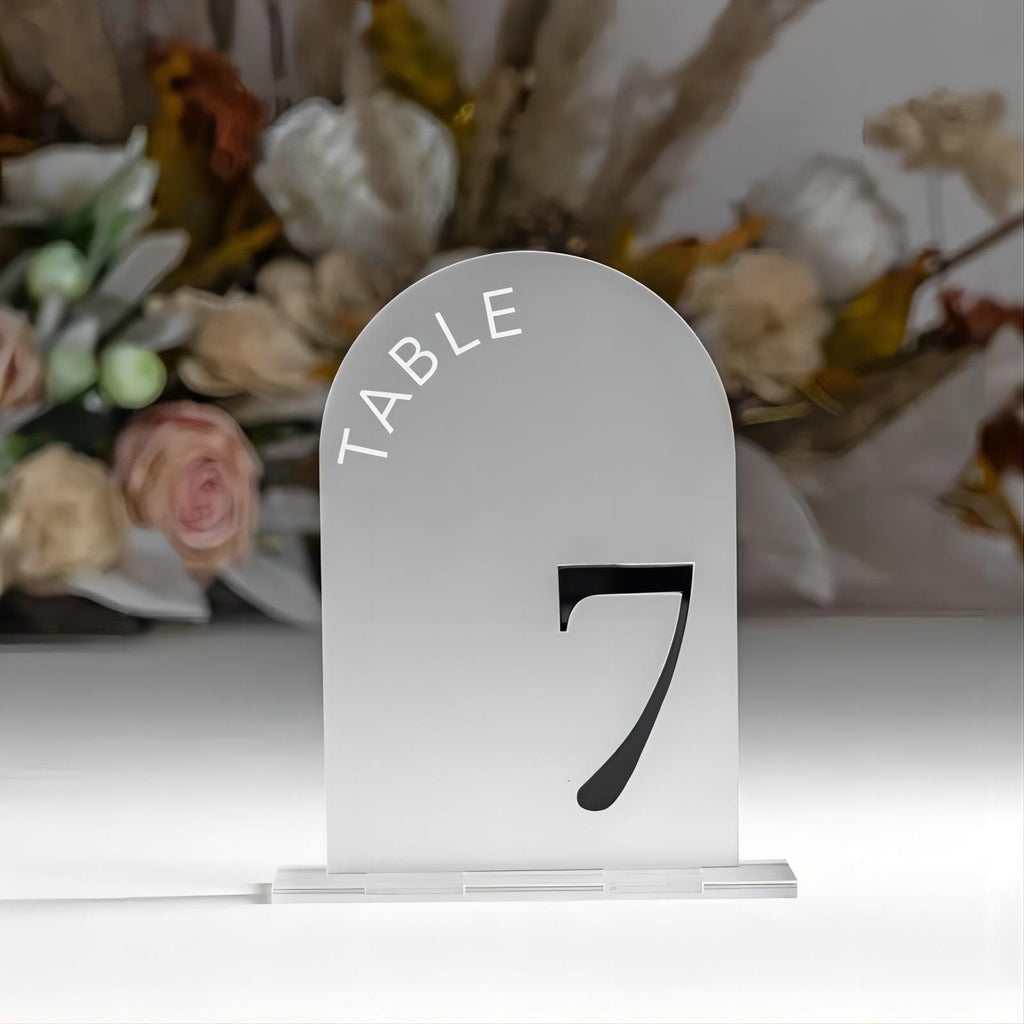 Frosted Acrylic Arch Table Numbers Frosted Acrylic Sign Wedding Table Decor FYLZGO Custom