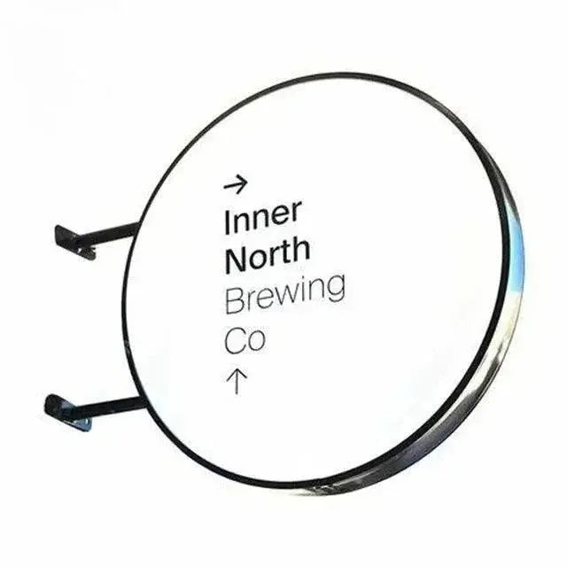 20"/24" Illuminated Round Light Box Store front Sign Waterproof Custom Made Acrylic Panel Metal Case FYLZGO Signs