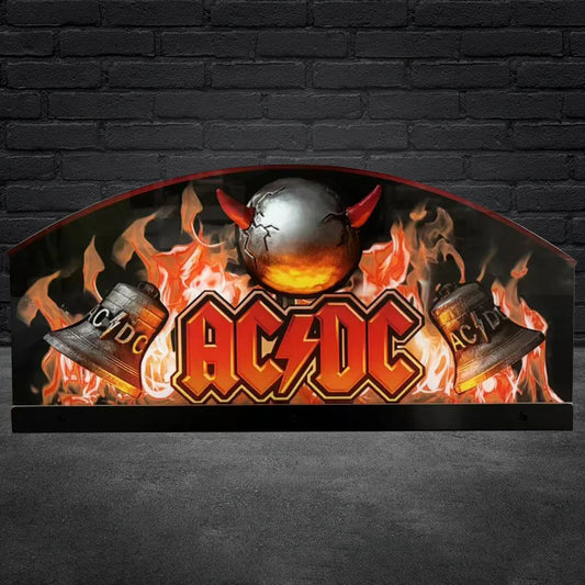 AC/DC Topper With Horns and Two Bells 3D Acrylic LED Topper, For  Pinball Mahine, Pinball Topper