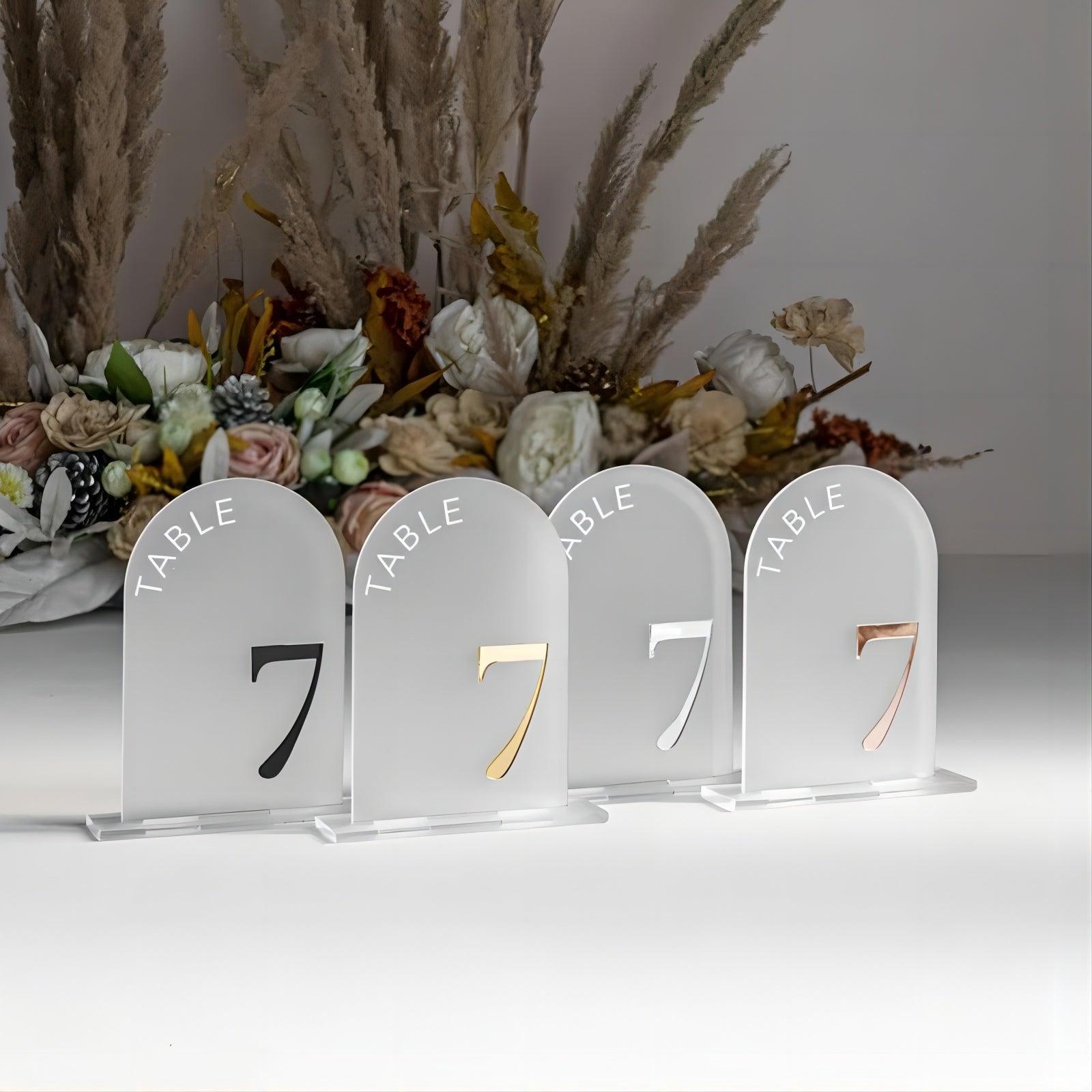 Frosted Acrylic Arch Table Numbers Frosted Acrylic Sign Wedding Table Decor FYLZGO Custom