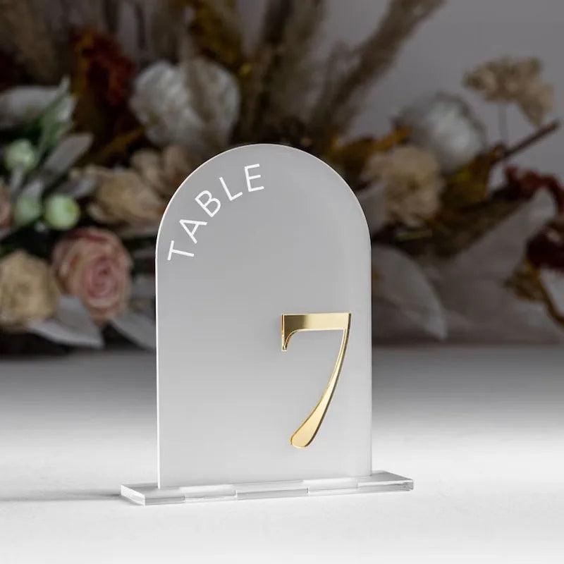 Frosted Acrylic Arch Table Numbers Frosted Acrylic Sign Wedding Table Decor FYLZGO Custom
