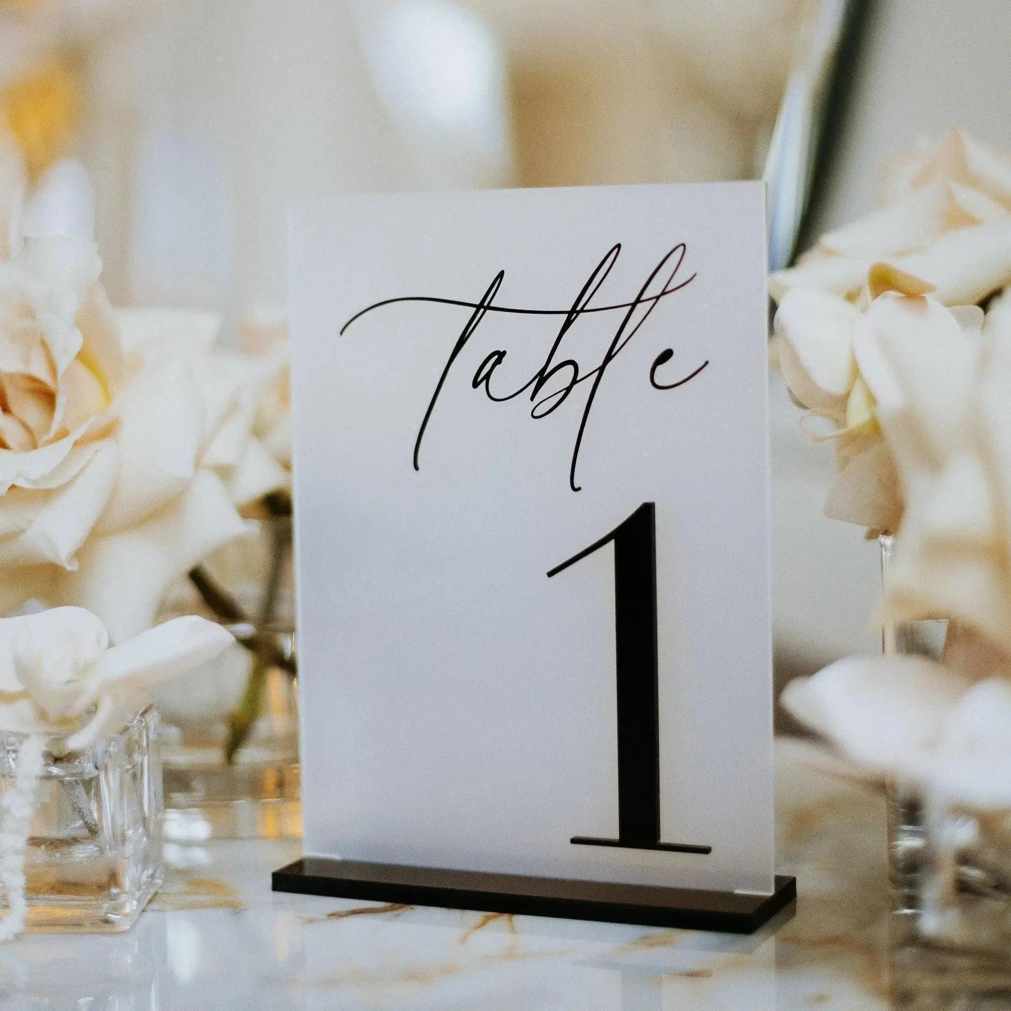 Wedding Table Numbers 3D Black Matte Wedding Table Decor Wedding Stationery Black Wedding Reception Decor FYLZGO Signs