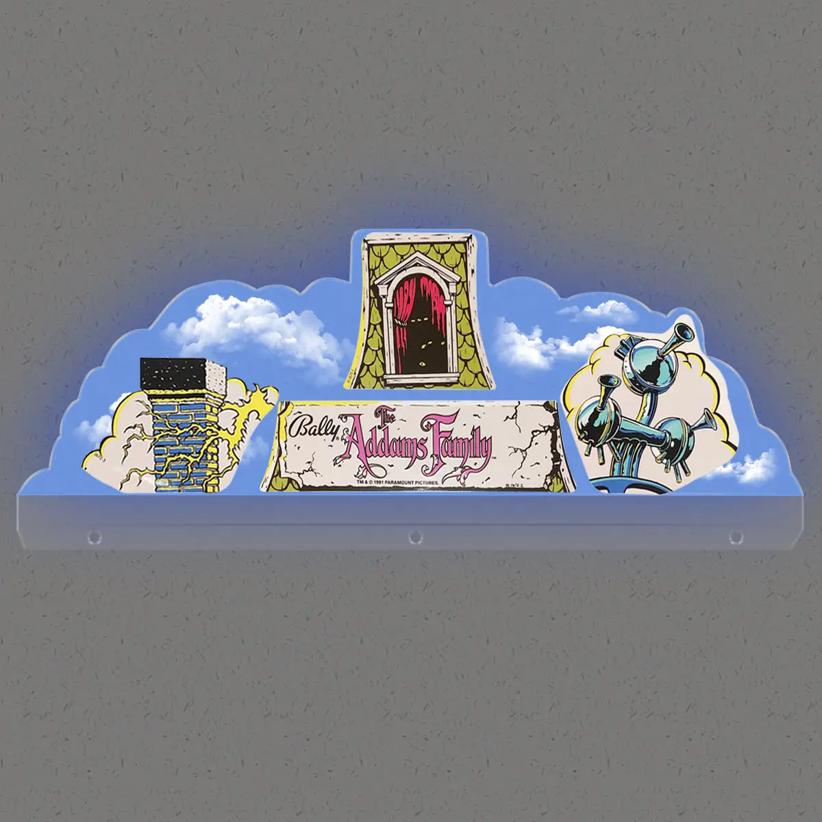 Adams Family Cloud Topper 3D Acrylic LED Topper, for Bally Pinball Machine, Pinball Topper FYLZGO Signs