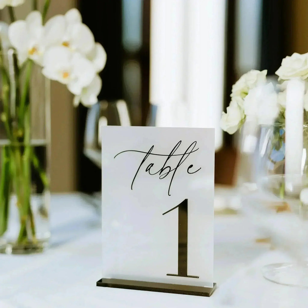 Wedding Table Numbers 3D Black Matte Wedding Table Decor Wedding Stationery Black Wedding Reception Decor FYLZGO Signs