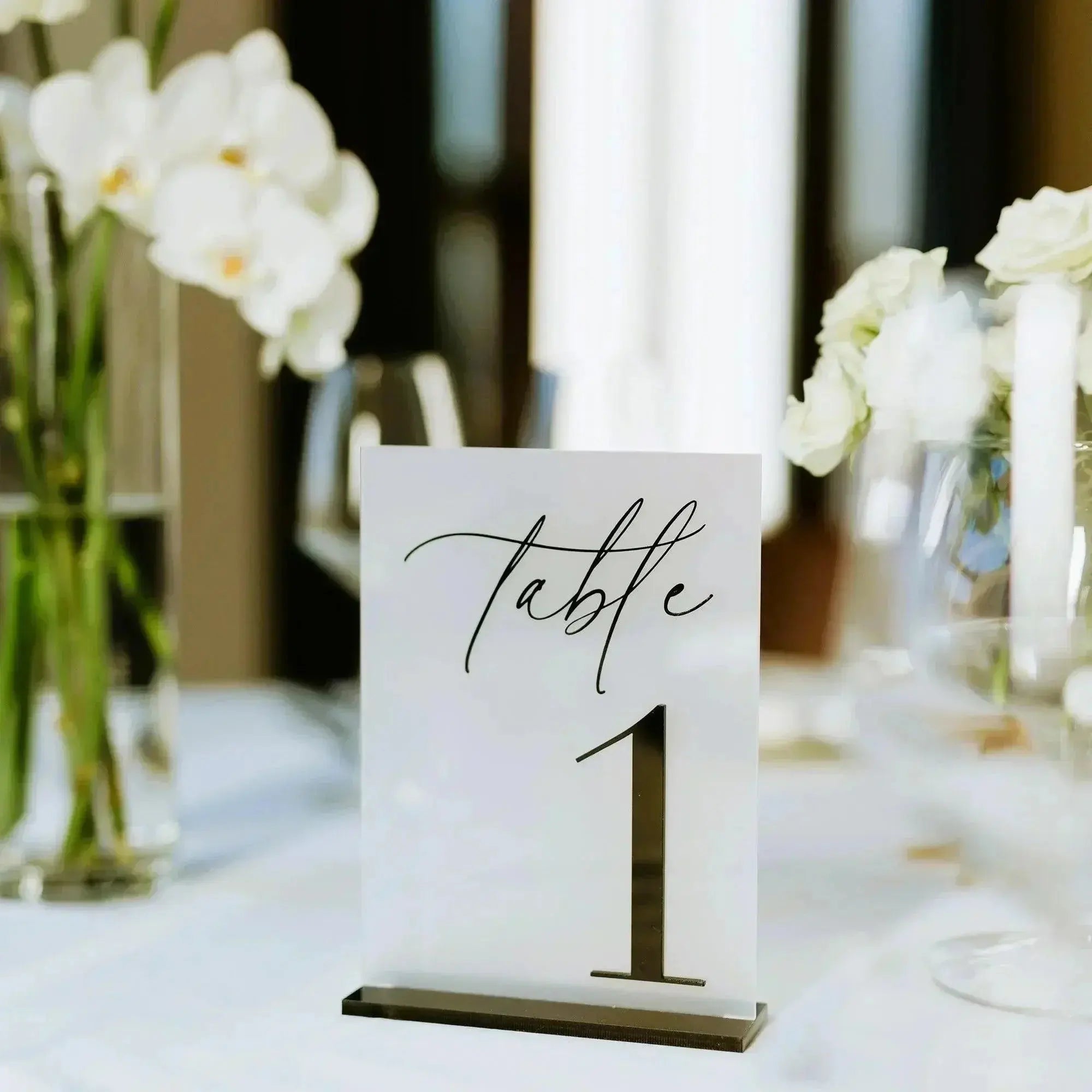 Wedding Table Numbers 3D Black Matte Wedding Table Decor Wedding Stationery Black Wedding Reception Decor FYLZGO Signs