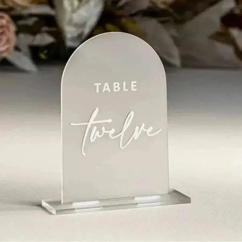 Acrylic Menu Holder Tabletop Number Holder Digital Seat Card Wedding Table Card Wedding Banquet Layout Wedding Table Numbers FYLZGO Signs