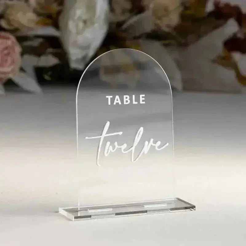 Acrylic Menu Holder Tabletop Number Holder Digital Seat Card Wedding Table Card Wedding Banquet Layout Wedding Table Numbers FYLZGO Signs