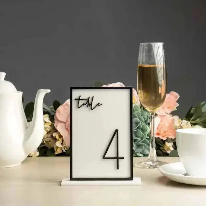 Acrylic Wedding Reception Table Numbers With Stands Birthday Decor Anniversary Baby Bridal Shower Modern & Chic Table Numbers FYLZGO Signs