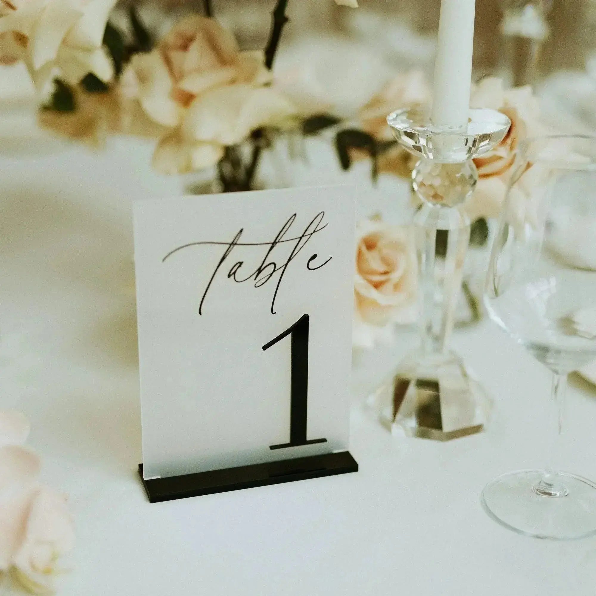 Wedding Table Numbers 3D Black Matte Wedding Table Decor Wedding Stationery Black Wedding Reception Decor FYLZGO Signs