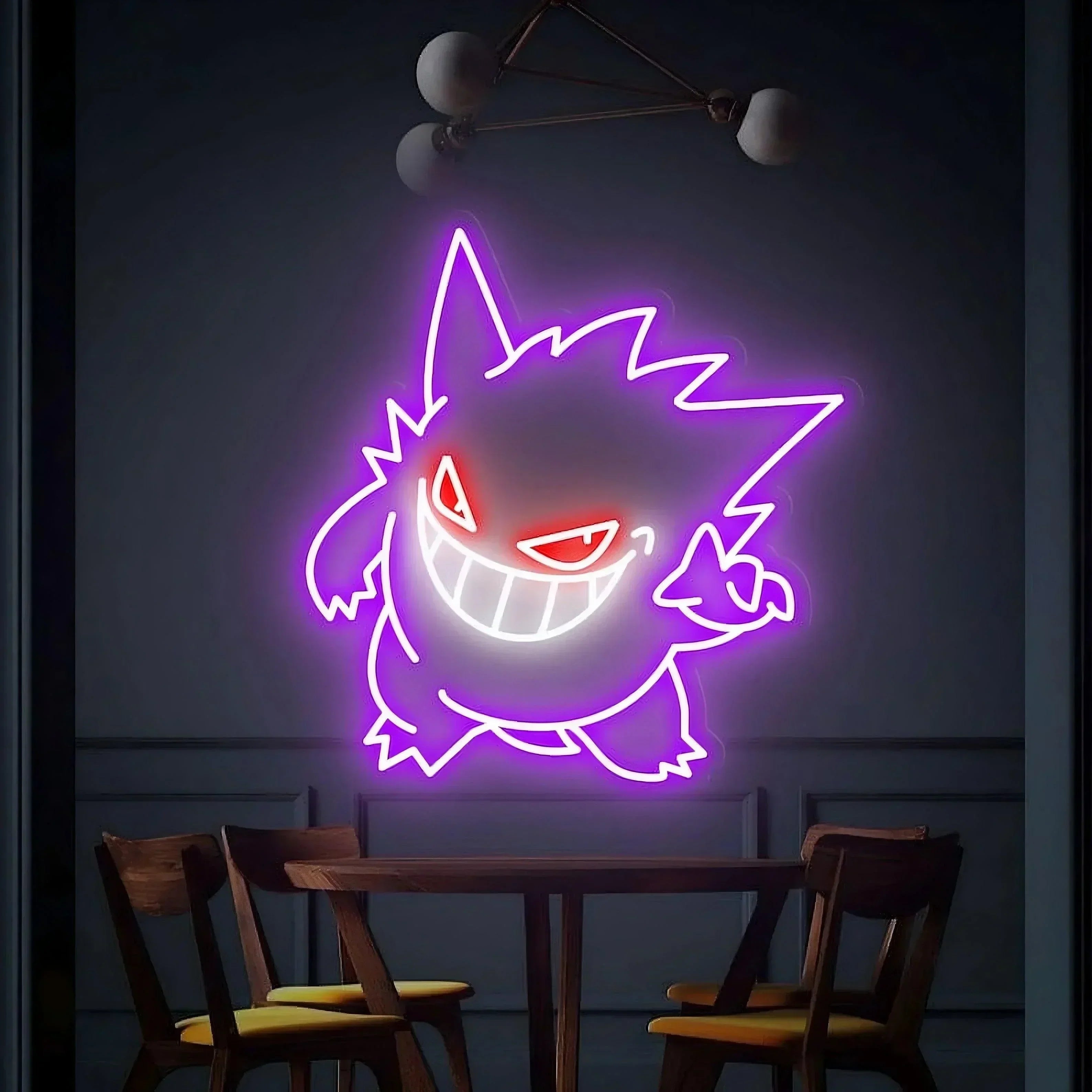 Pokemon Gengar Neon Sign for Gaming Room Decoration LED Sign Club