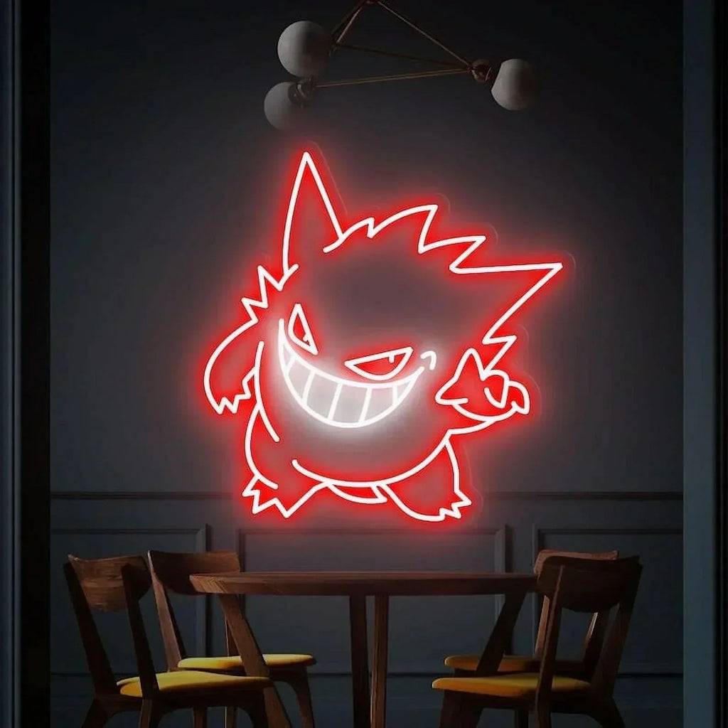 Pokemon Gengar Neon Sign for Gaming Room Decoration LED Sign Club