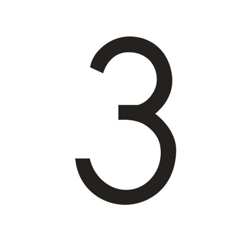 Mini House Numbers Acrylic 3D Modern Customs Door Plates Stainless Steel Letter Sign - FYLZGO Signs