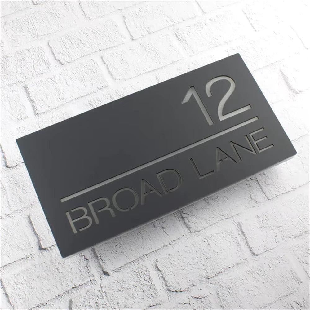 Custom House Numbers LED Lighted Address Number 3D Light Foating Stainless Steel FYLZGO Custom