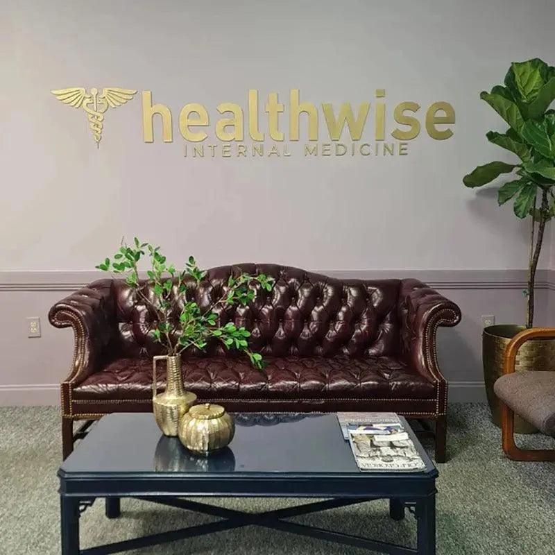 3D Acrylic Business Sign Custom Company Backdrop Decoration Wall Sign Beauty Salon Hair Studio Office Name Advertisement Signage FYLZGO Signs