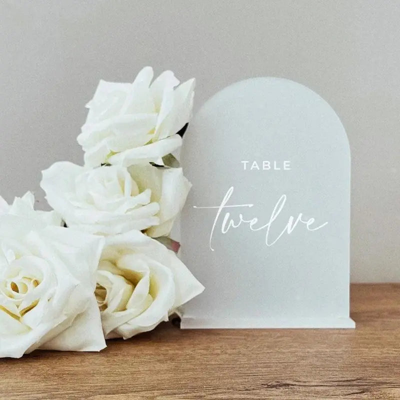 Frosted Acrylic Arch Table Numbers,Frosted Acrylic Sign,Arch Table Numbers,Wedding Table Decor,Wedding Signage FYLZGO Signs