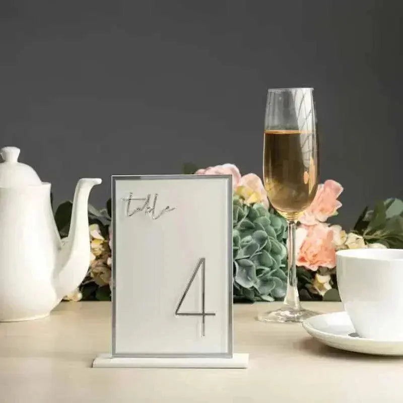 Acrylic Wedding Reception Table Numbers With Stands Birthday Decor Anniversary Baby Bridal Shower Modern & Chic Table Numbers FYLZGO Signs