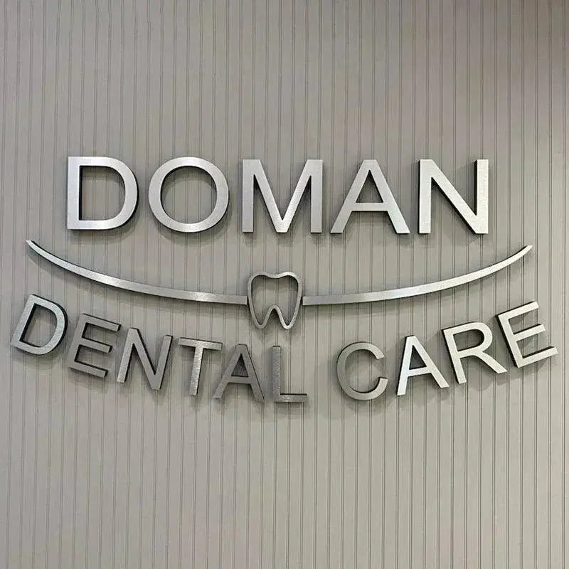 3D Acrylic Business Sign Custom Company Backdrop Decoration Wall Sign Beauty Salon Hair Studio Office Name Advertisement Signage FYLZGO Signs