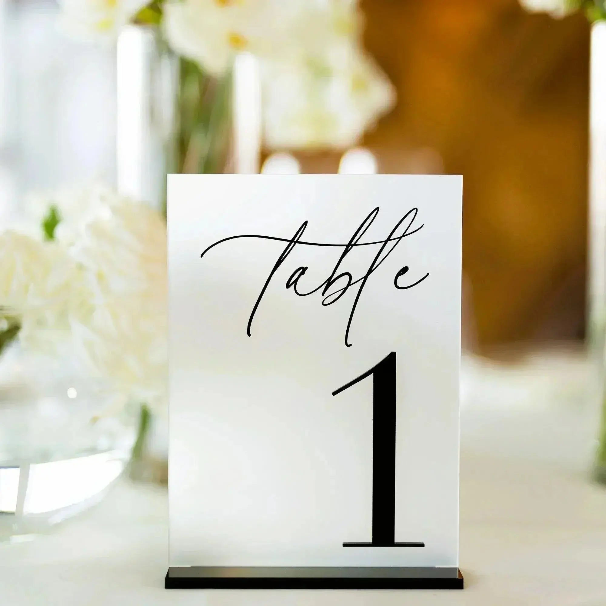 Wedding Table Numbers 3D Black Matte Wedding Table Decor Wedding Stationery Black Wedding Reception Decor FYLZGO Signs