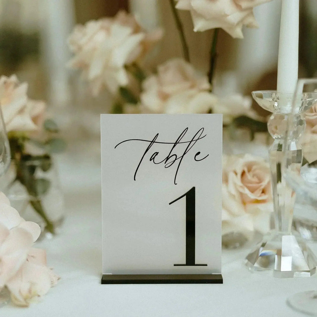 Wedding Table Numbers 3D Black Matte Wedding Table Decor Wedding Stationery Black Wedding Reception Decor FYLZGO Signs