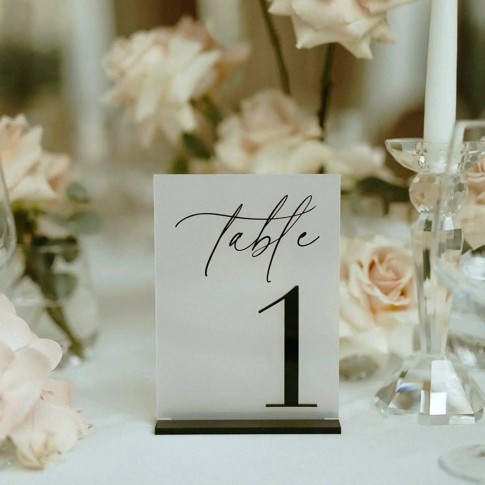 Wedding Table Numbers 3D Black Matte Wedding Table Decor Wedding Stationery Black Wedding Reception Decor FYLZGO Signs