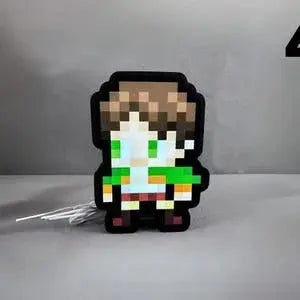 8 Inch Pixelated Anime Characters, Anime Characters Pixel Art, Anime Art, Anime Desk Lamps, Anime Light Box, Anime Inspired Lightbox Gift FYLZGO Signs