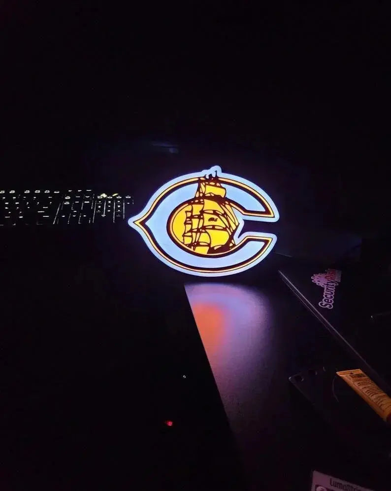 3D Printed Team Lightbox, Football fans, Team Sports, Lightbox Mancave gifts FYLZGO Signs