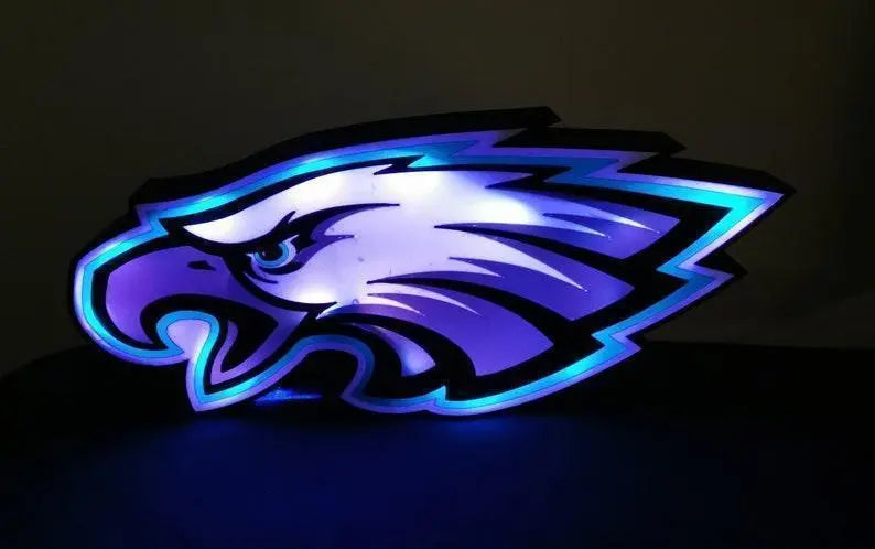 3D Printed Team Lightbox, Football fans, Team Sports, Lightbox Mancave gifts FYLZGO Signs