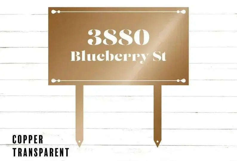 Metal Yard Stake Address Sign | Metal House Numbers | Address Sign With Stakes | Address Sign | Garden Stake Art | Outdoor Decor FYLZGO Signs