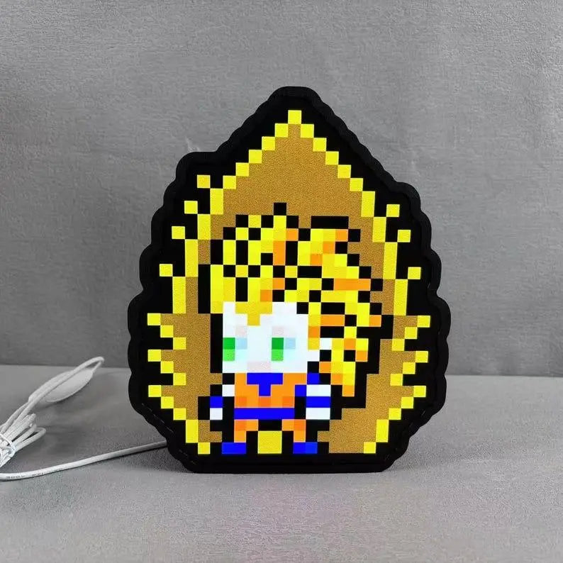 8 Inch Pixelated Anime Characters, Anime Characters Pixel Art, Anime Art, Anime Desk Lamps, Anime Light Box, Anime Inspired Lightbox Gift FYLZGO Signs